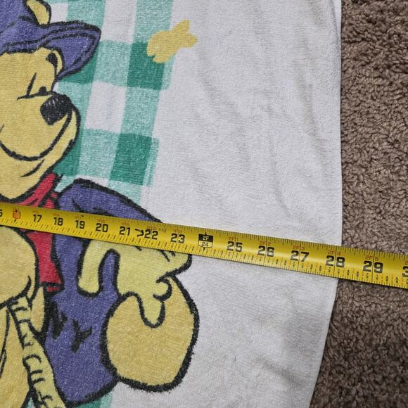 Vintage Winnie Pooh Towel 90s Disney Poohs Adventure Bear Bath Pool 28 x 52 in - Picture 8 of 9